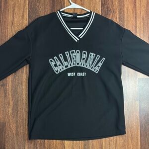 California West Coast Black V-Neck Sweatshirt